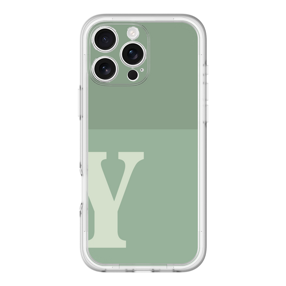 Slim Protection Premium Case［ オリジナル - initial two tone - Y green ］