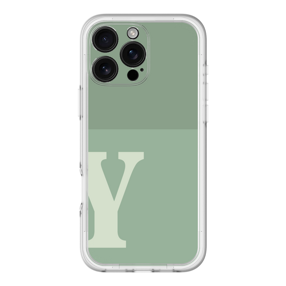 Slim Protection Premium Case［ オリジナル - initial two tone - Y green ］