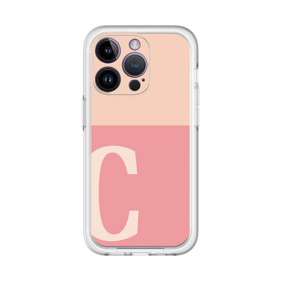 Slim Protection Premium Case［ オリジナル - initial two tone - C pink ］