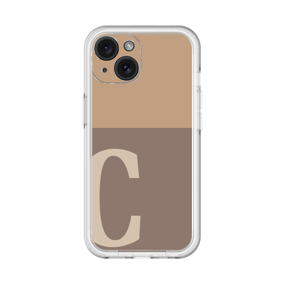 Slim Protection Premium Case［ オリジナル - initial two tone - C brown ］