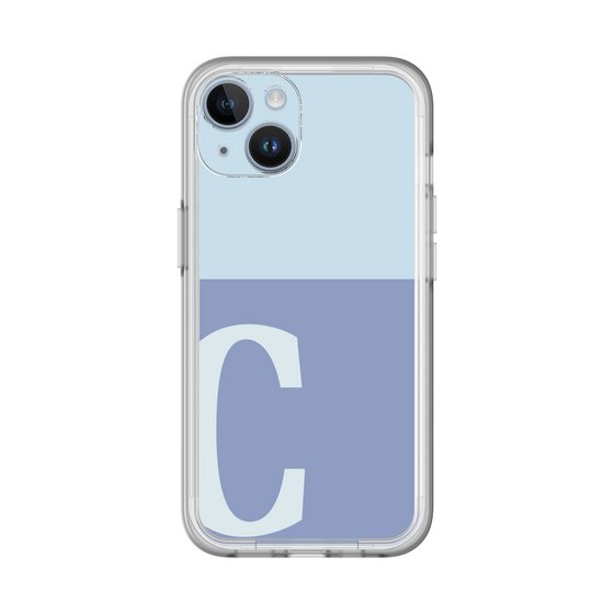 Slim Protection Premium Case［ オリジナル - initial two tone - C blue ］