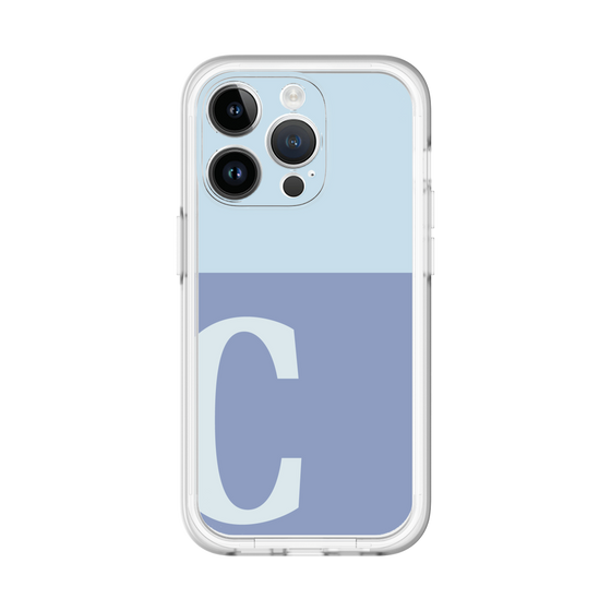 Slim Protection Premium Case［ オリジナル - initial two tone - C blue ］