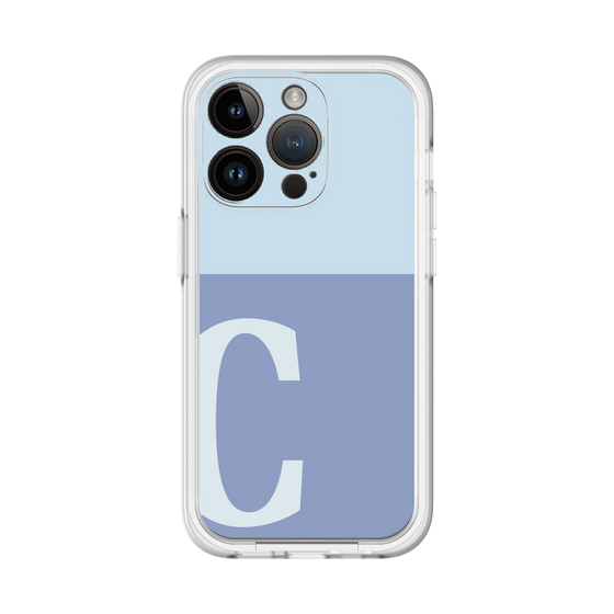 Slim Protection Premium Case［ オリジナル - initial two tone - C blue ］