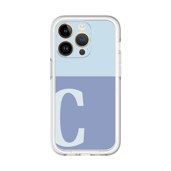 Slim Protection Premium Case［ オリジナル - initial two tone - C blue ］