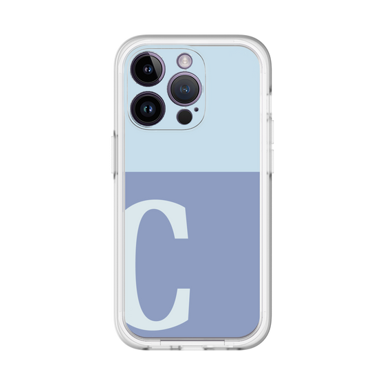 Slim Protection Premium Case［ オリジナル - initial two tone - C blue ］