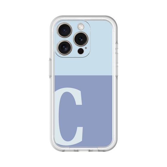 Slim Protection Premium Case［ オリジナル - initial two tone - C blue ］