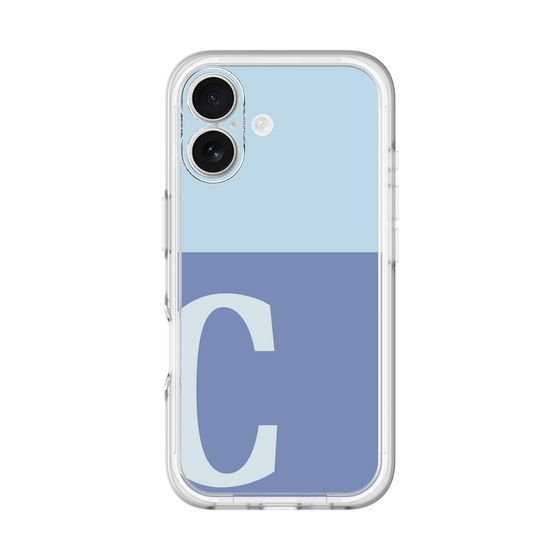 Slim Protection Premium Case［ オリジナル - initial two tone - C blue ］