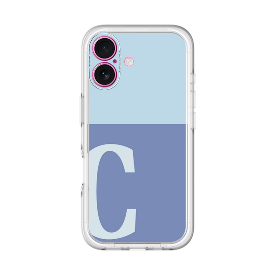 Slim Protection Premium Case［ オリジナル - initial two tone - C blue ］