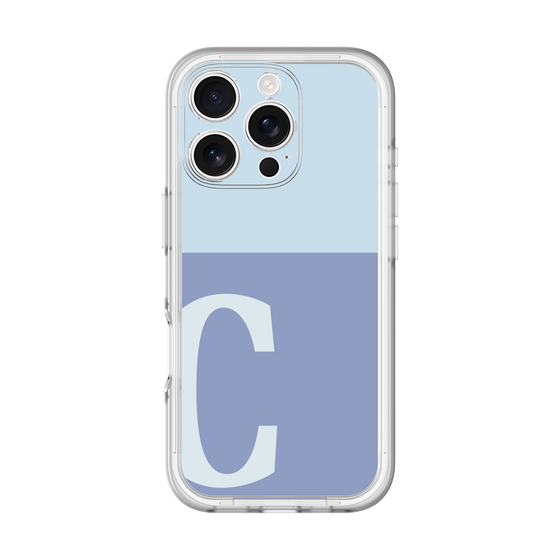 Slim Protection Premium Case［ オリジナル - initial two tone - C blue ］