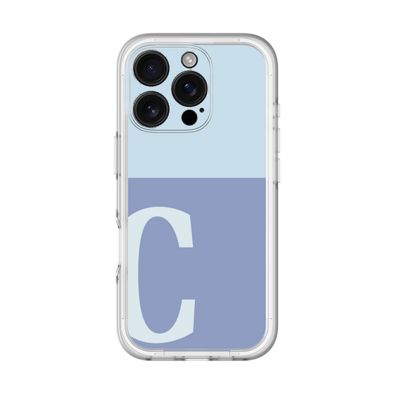 Slim Protection Premium Case［ オリジナル - initial two tone - C blue ］