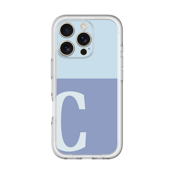 Slim Protection Premium Case［ オリジナル - initial two tone - C blue ］