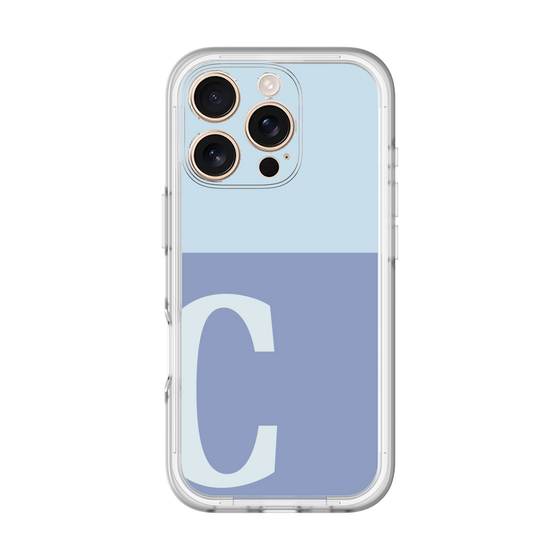 Slim Protection Premium Case［ オリジナル - initial two tone - C blue ］