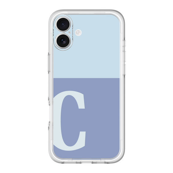 Slim Protection Premium Case［ オリジナル - initial two tone - C blue ］
