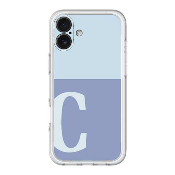 Slim Protection Premium Case［ オリジナル - initial two tone - C blue ］