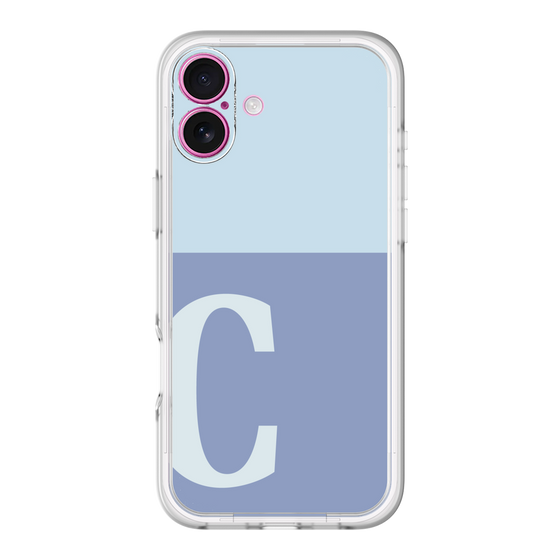 Slim Protection Premium Case［ オリジナル - initial two tone - C blue ］