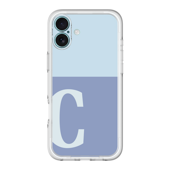 Slim Protection Premium Case［ オリジナル - initial two tone - C blue ］