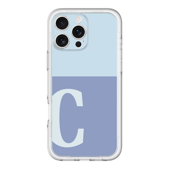 Slim Protection Premium Case［ オリジナル - initial two tone - C blue ］