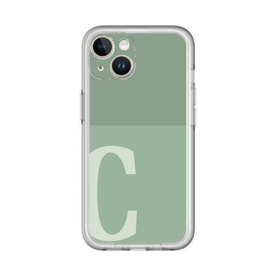 Slim Protection Premium Case［ オリジナル - initial two tone - C green ］