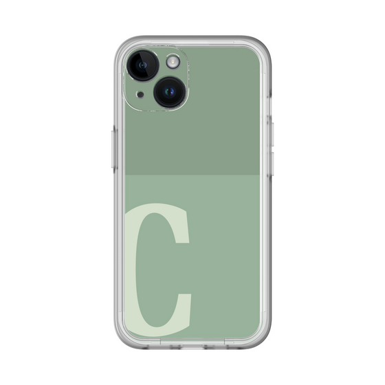 Slim Protection Premium Case［ オリジナル - initial two tone - C green ］