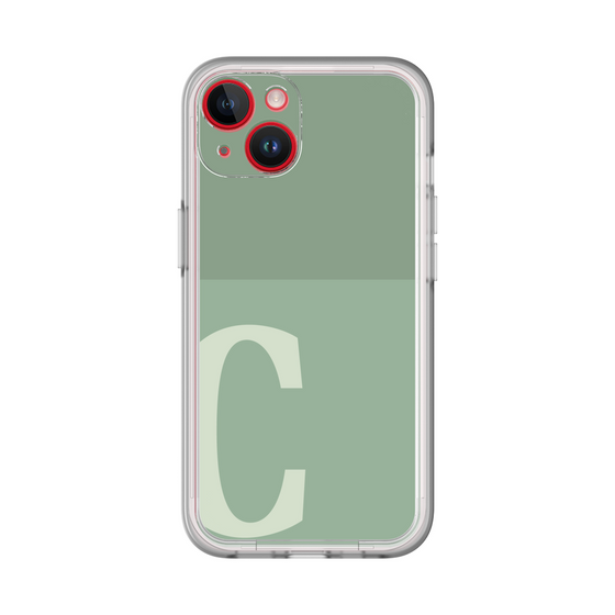 Slim Protection Premium Case［ オリジナル - initial two tone - C green ］