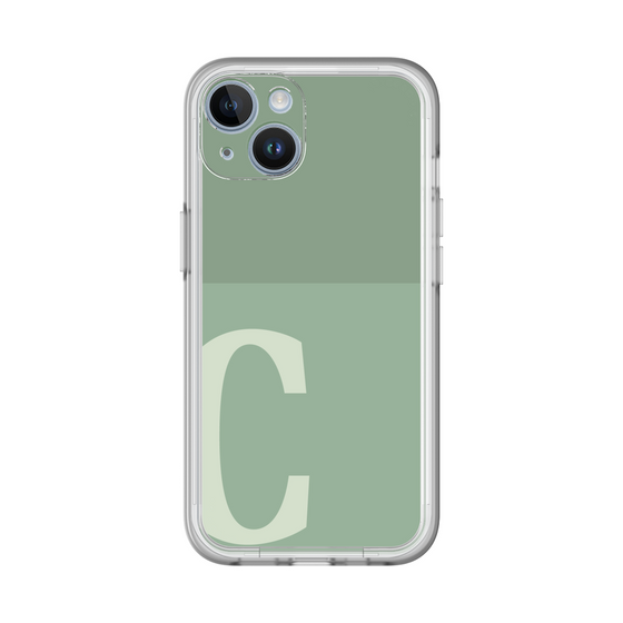 Slim Protection Premium Case［ オリジナル - initial two tone - C green ］