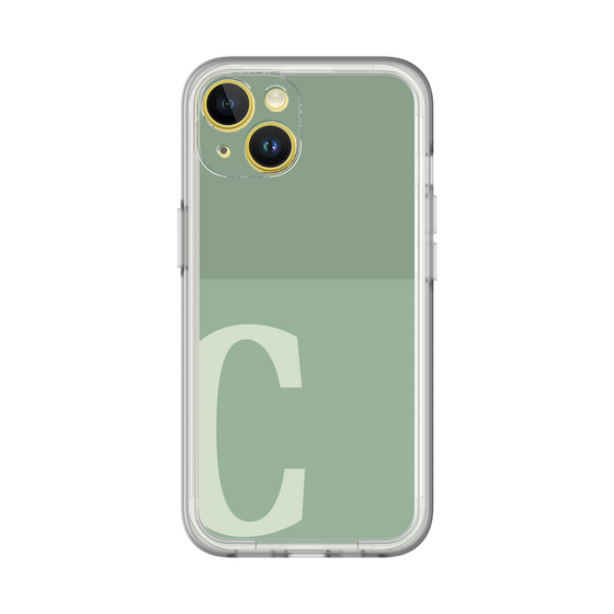 Slim Protection Premium Case［ オリジナル - initial two tone - C green ］