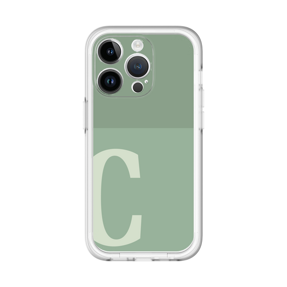 Slim Protection Premium Case［ オリジナル - initial two tone - C green ］