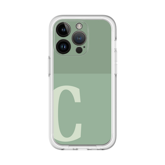 Slim Protection Premium Case［ オリジナル - initial two tone - C green ］