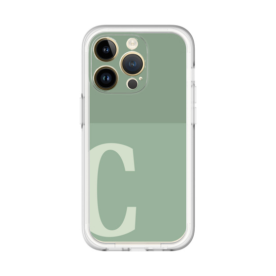 Slim Protection Premium Case［ オリジナル - initial two tone - C green ］