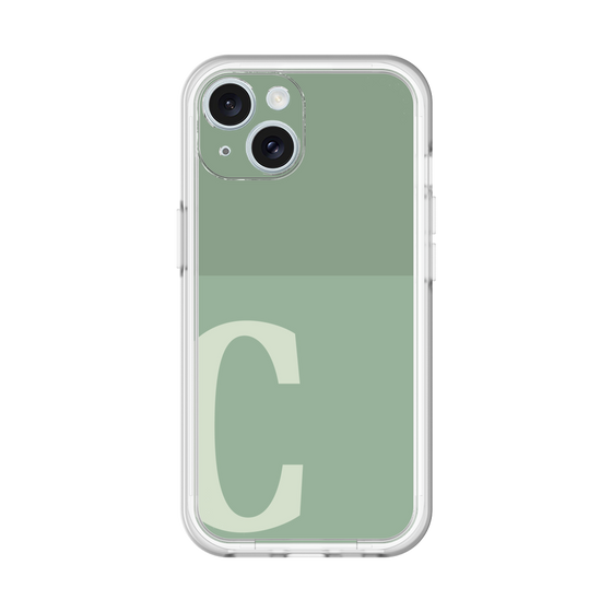 Slim Protection Premium Case［ オリジナル - initial two tone - C green ］