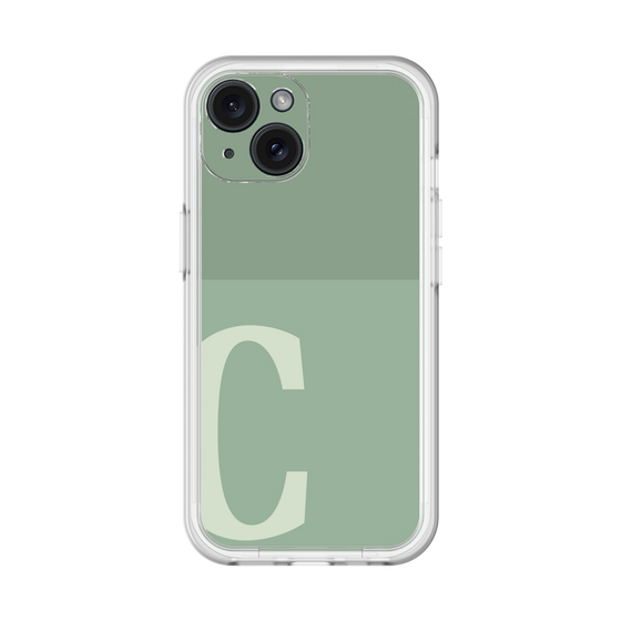 Slim Protection Premium Case［ オリジナル - initial two tone - C green ］