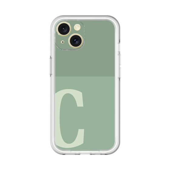 Slim Protection Premium Case［ オリジナル - initial two tone - C green ］
