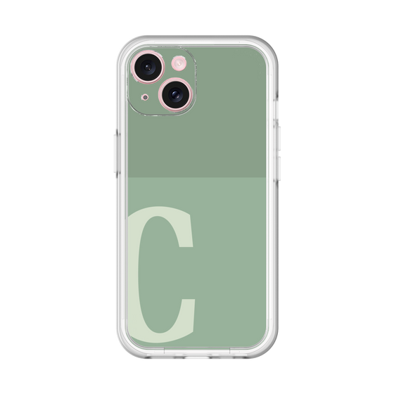 Slim Protection Premium Case［ オリジナル - initial two tone - C green ］