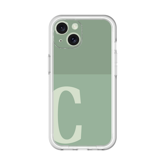 Slim Protection Premium Case［ オリジナル - initial two tone - C green ］