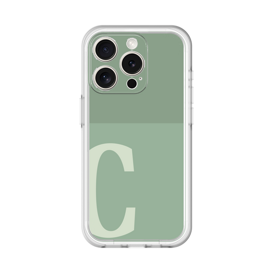 Slim Protection Premium Case［ オリジナル - initial two tone - C green ］