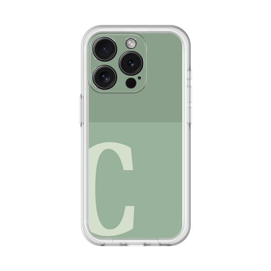 Slim Protection Premium Case［ オリジナル - initial two tone - C green ］