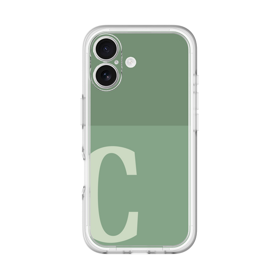 Slim Protection Premium Case［ オリジナル - initial two tone - C green ］