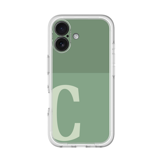 Slim Protection Premium Case［ オリジナル - initial two tone - C green ］