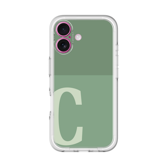 Slim Protection Premium Case［ オリジナル - initial two tone - C green ］
