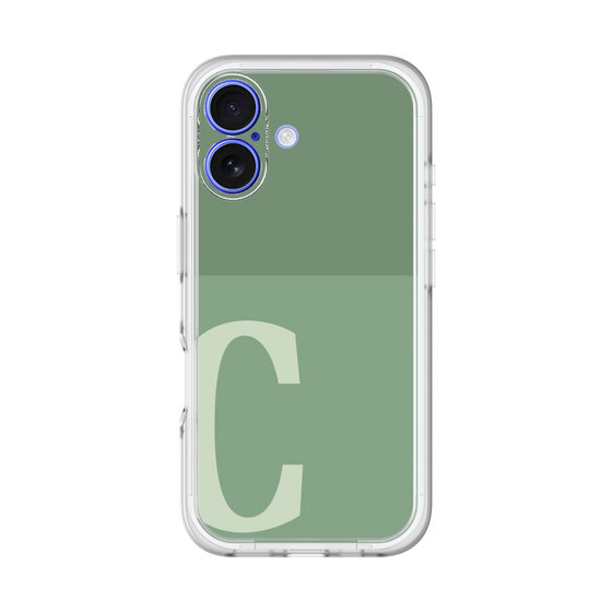 Slim Protection Premium Case［ オリジナル - initial two tone - C green ］