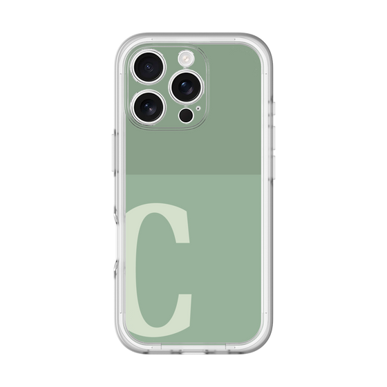 Slim Protection Premium Case［ オリジナル - initial two tone - C green ］