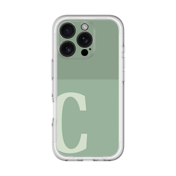 Slim Protection Premium Case［ オリジナル - initial two tone - C green ］