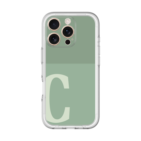 Slim Protection Premium Case［ オリジナル - initial two tone - C green ］