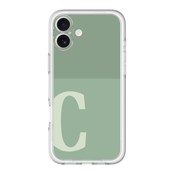 Slim Protection Premium Case［ オリジナル - initial two tone - C green ］