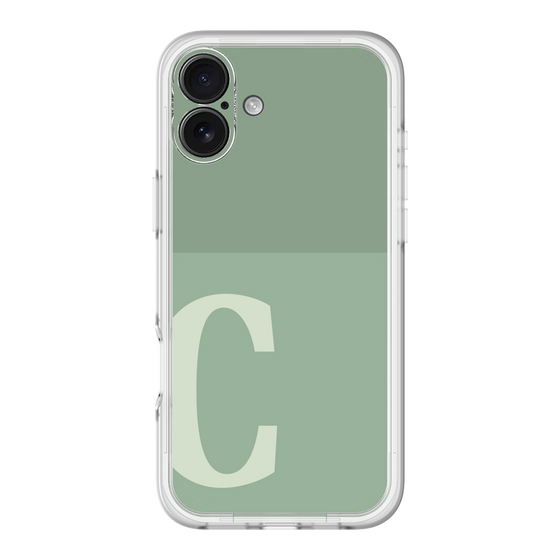 Slim Protection Premium Case［ オリジナル - initial two tone - C green ］