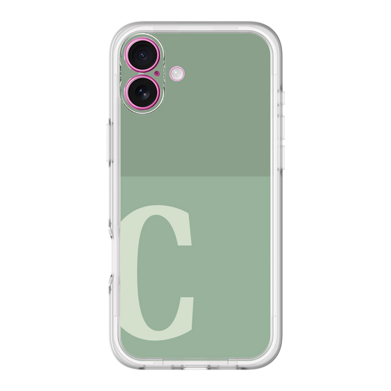 Slim Protection Premium Case［ オリジナル - initial two tone - C green ］