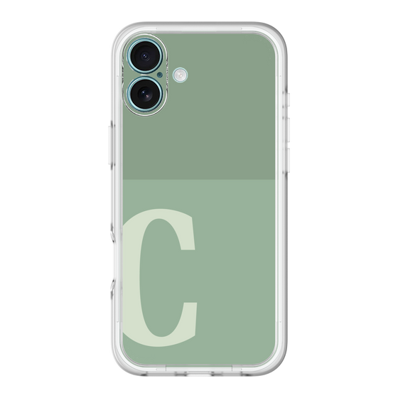 Slim Protection Premium Case［ オリジナル - initial two tone - C green ］