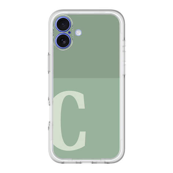 Slim Protection Premium Case［ オリジナル - initial two tone - C green ］