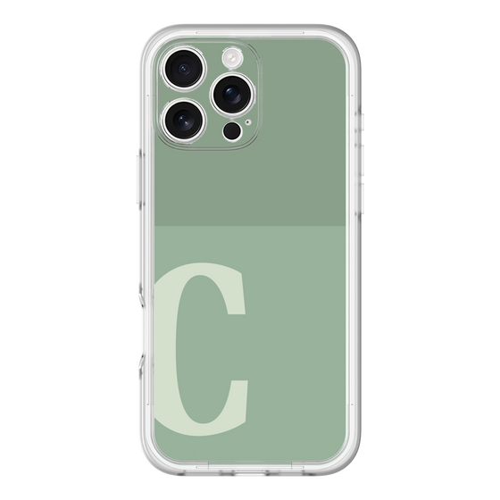 Slim Protection Premium Case［ オリジナル - initial two tone - C green ］