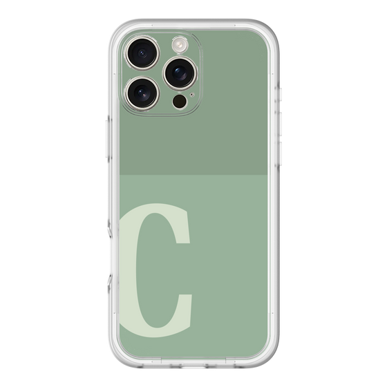 Slim Protection Premium Case［ オリジナル - initial two tone - C green ］